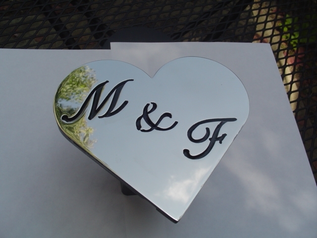 Customized Heart Stainless Steel Hitch Cover